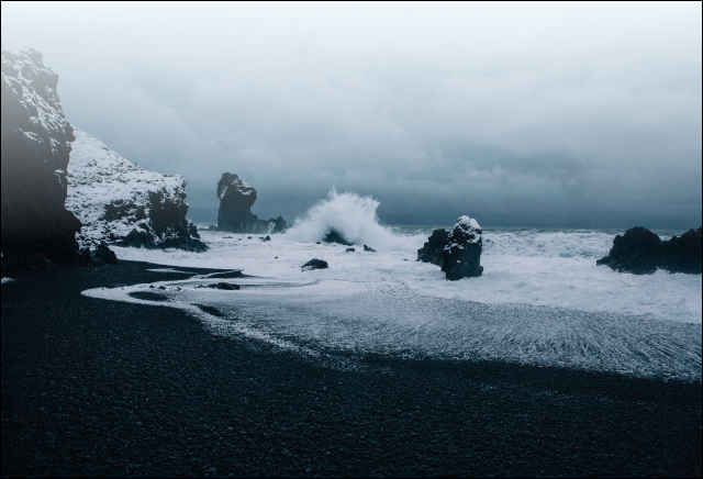 stormy beach